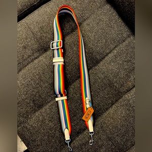 NWOT Coach Brand Pride Rainbow strap. high quality. Can attach to any bag!